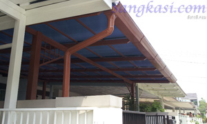 รางน้ำฝนทาสี  Sangkasi.com